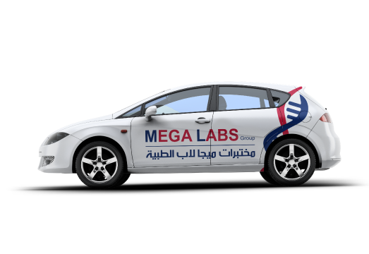 Mega Labs home collection car